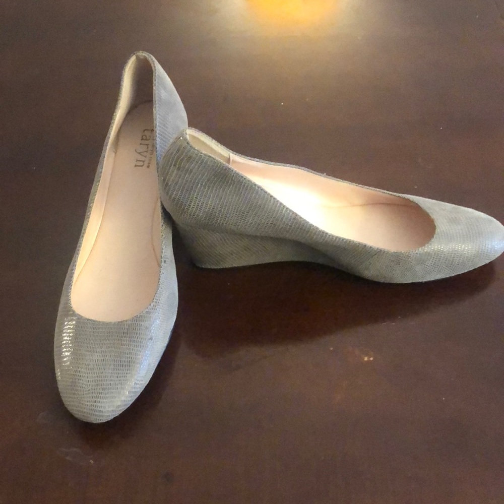 Leather wedged round toe shoes - Picture 2 of 4